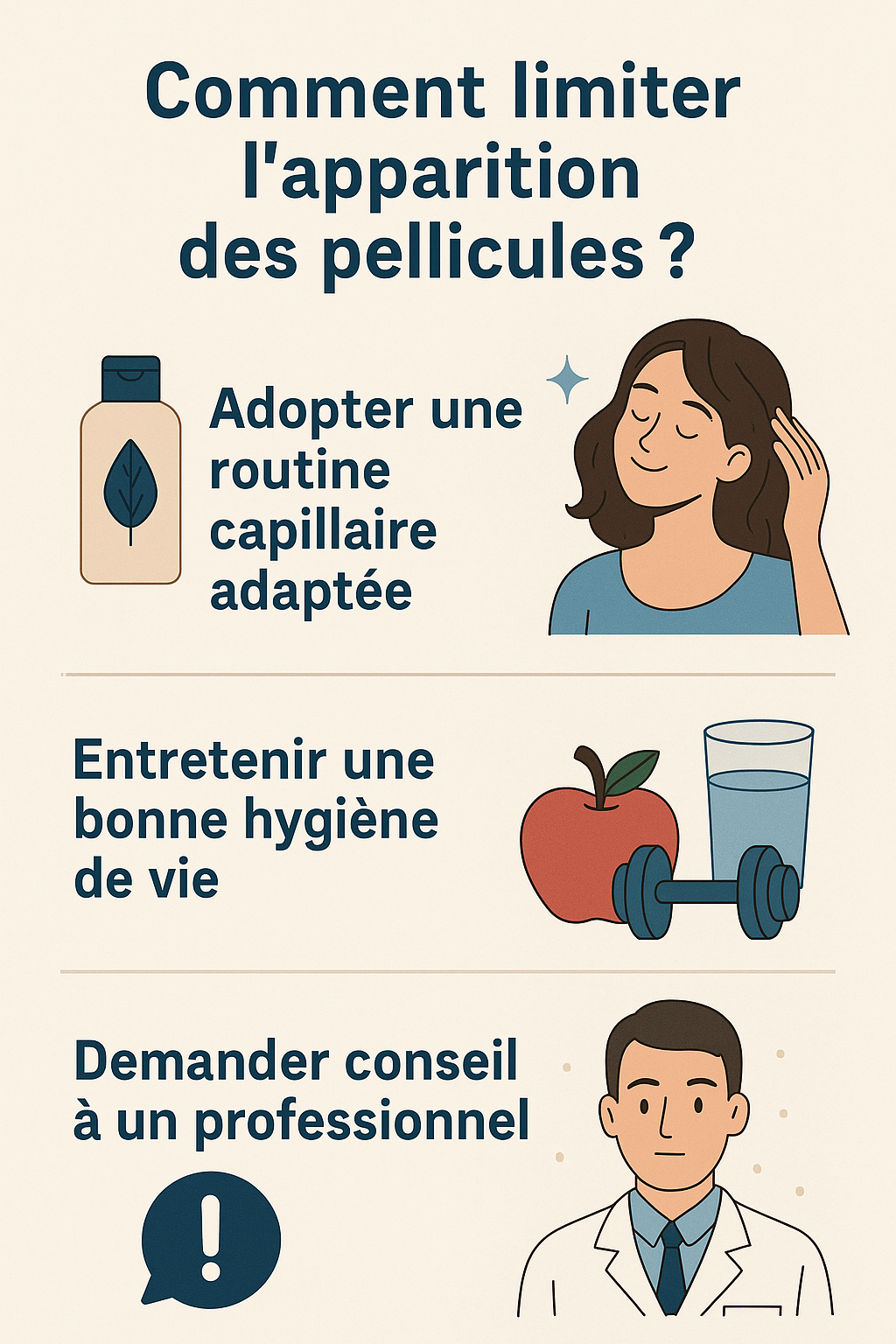 limiter apparition pellicules